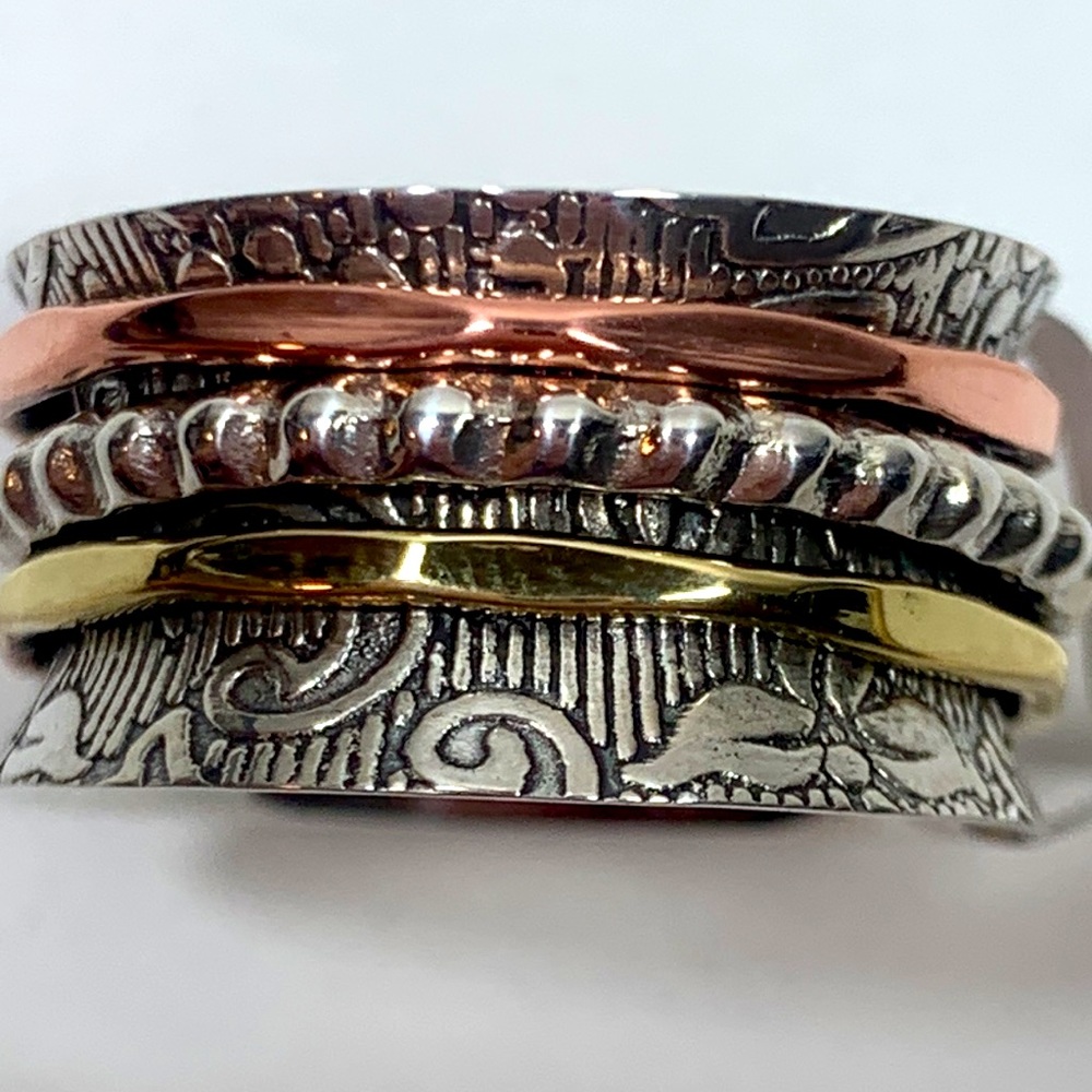 Sterling Silver Spinner Motion Ring